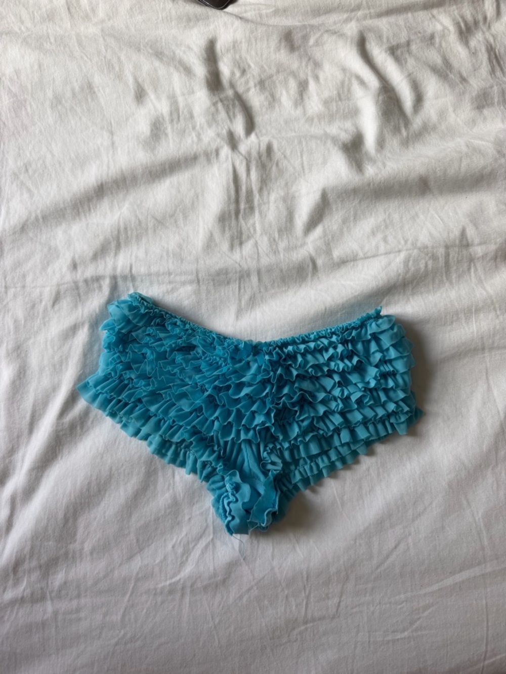 Music Legs Turquoise Ruffled Bikini Bottoms